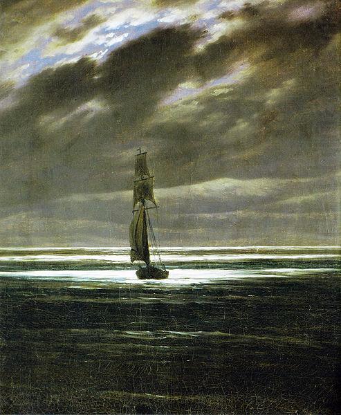 Seestuck bei Mondschein, Caspar David Friedrich